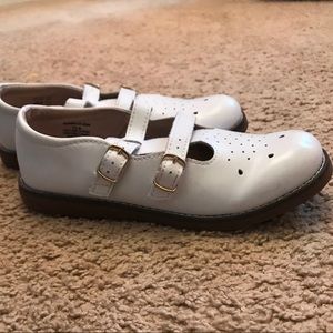 White leather dress shoes